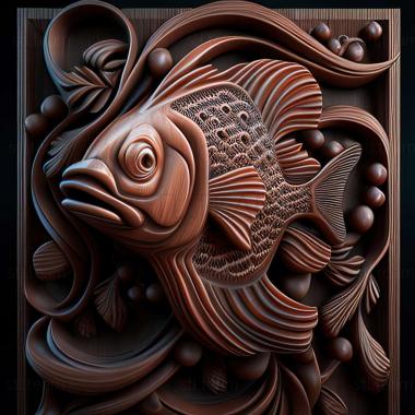 3D model Danio rerio fish (STL)
